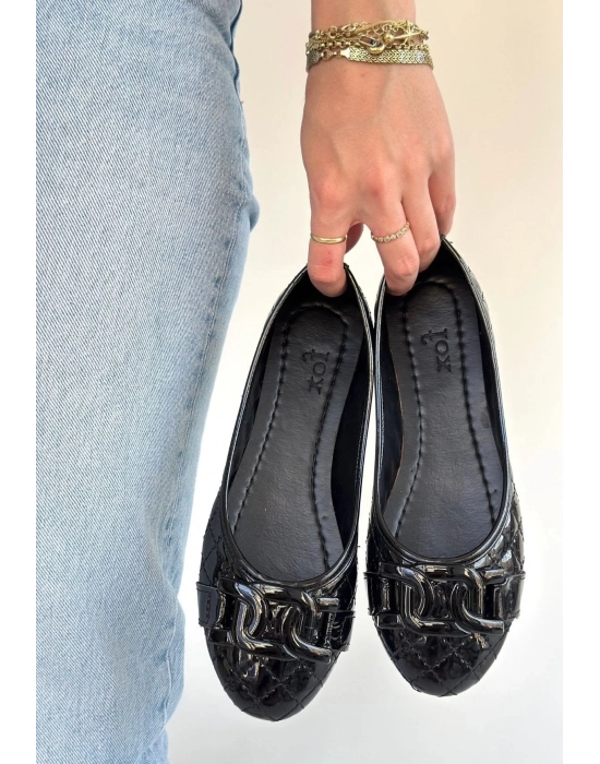 Lawy Siyah Rugan Babet Ayakkabı