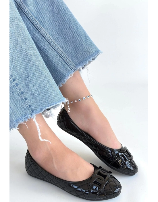 Lawy Siyah Rugan Babet Ayakkabı