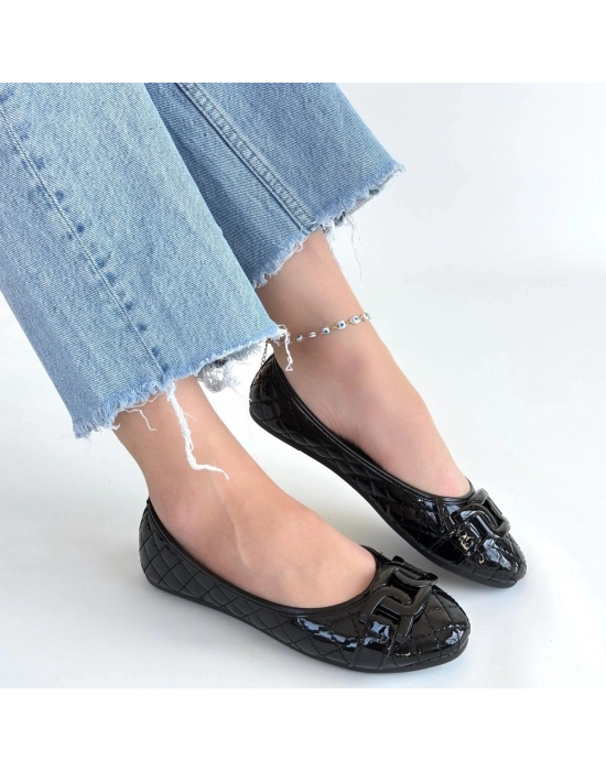 Lawy Siyah Rugan Babet Ayakkabı