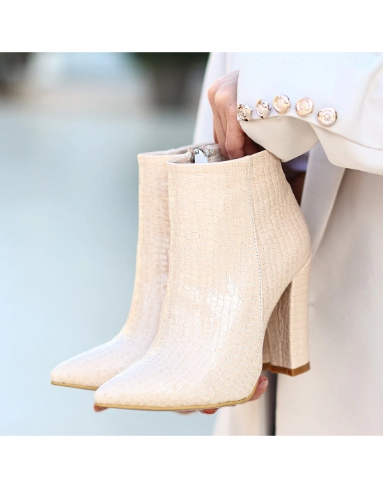 Loora Ten Rugan Desenli Topuklu Bot