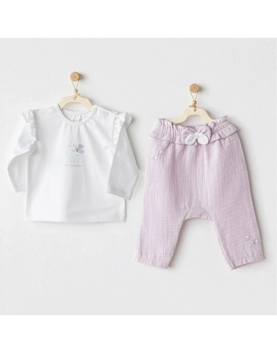 Magical Butterlfy 2li Bebe Takım Lila