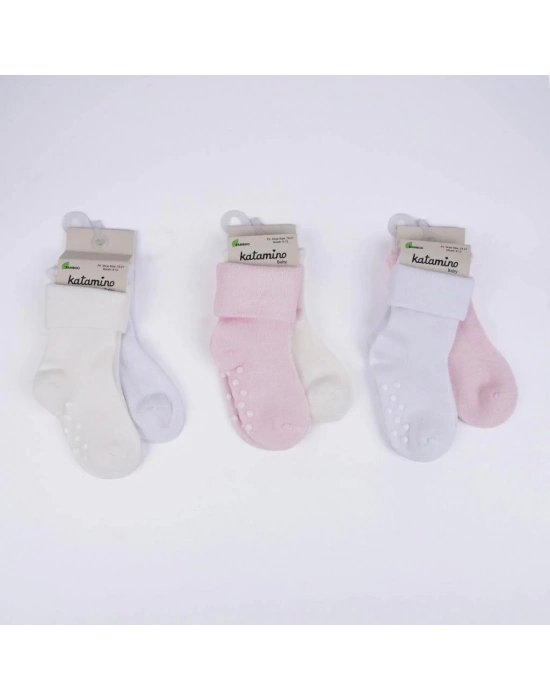 Monala Absli 2li Kız Modal Bebek Soket K44091 Asorti