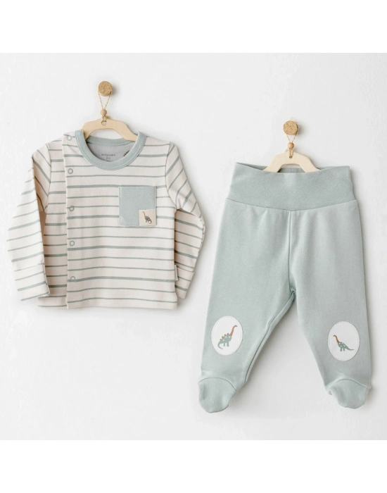 Mummy S Snuggle Saurus 2li Zıbın Takım Green