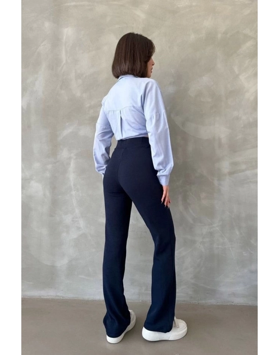 Önü Cumalı İthal Krep Pantolon