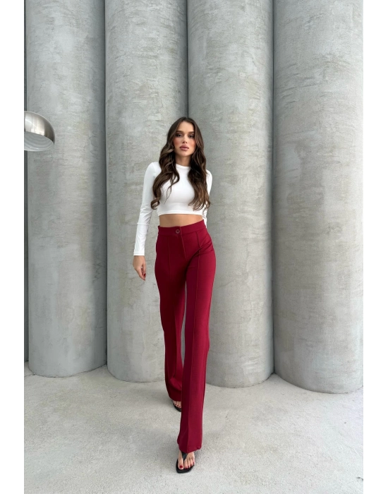 Önü Cumalı İthal Krep Pantolon