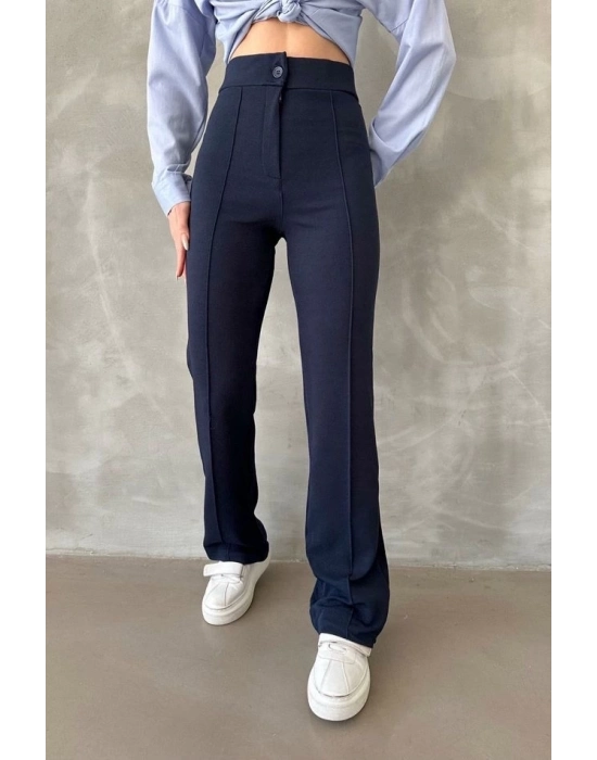 Önü Cumalı İthal Krep Pantolon