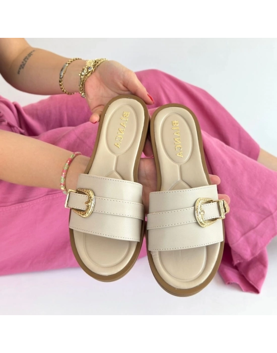 Orja Bej Cilt Terlik