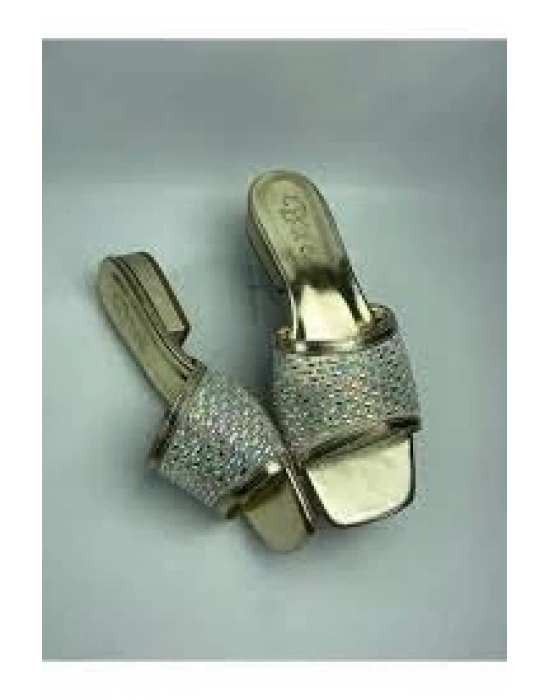 Ortu Gold Cilt İşlemeli Terlik