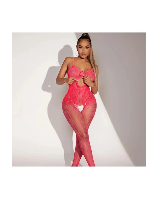 Pembe Fantezi Kadın Seksi  Vücut Çorabı