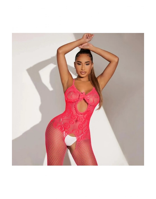 Pembe Fantezi Kadın Seksi  Vücut Çorabı