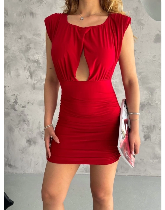 Pencereli Mini Mikro Elbise S3843