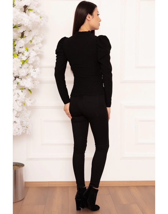 Prenses Kol Bluz Siyah W3125