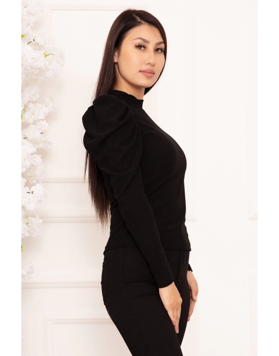 Prenses Kol Bluz Siyah W3125