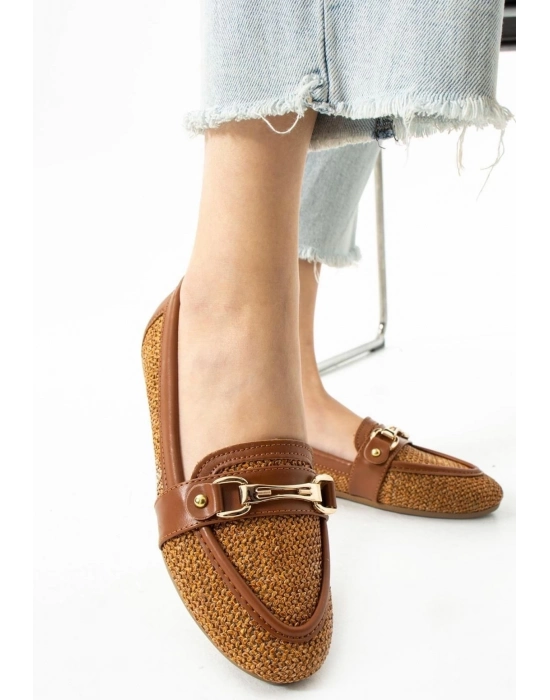 Rain Taba Cilt Babet Ayakkabı