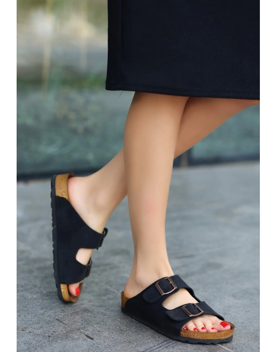 Rıno Siyah  Nubuk Terlik - Bamido