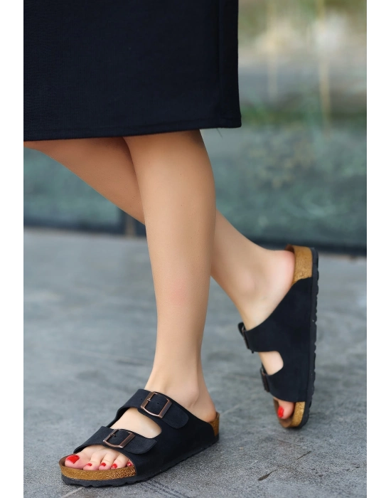 Rıno Siyah  Nubuk Terlik - Bamido