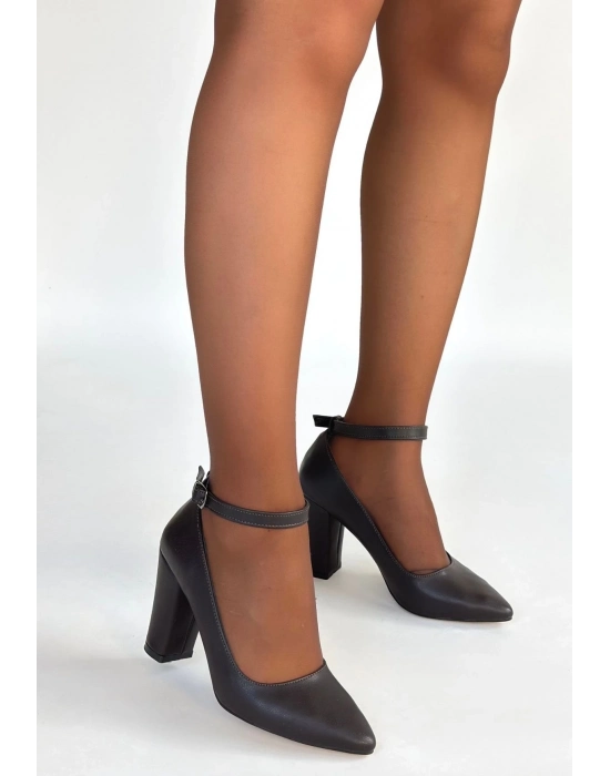 Rity Kahverengi Cilt Topuklu Ayakkabı