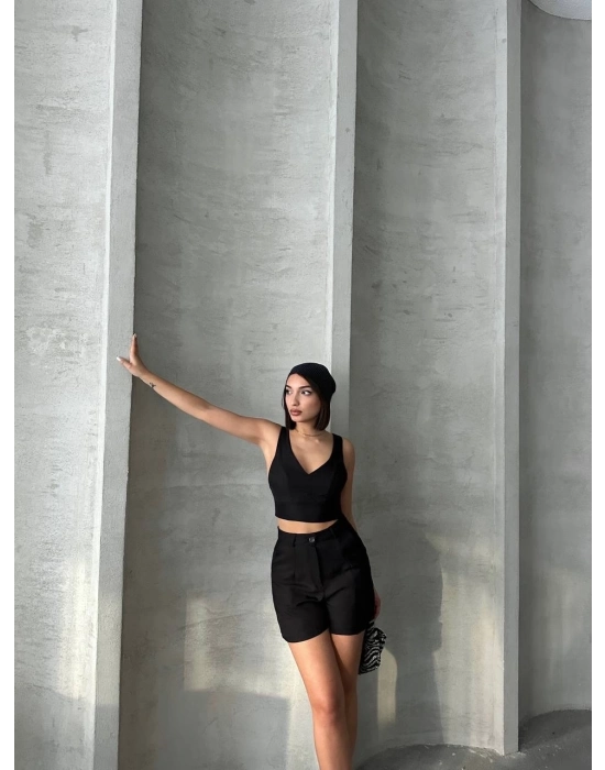 Şortlu Keten Takım