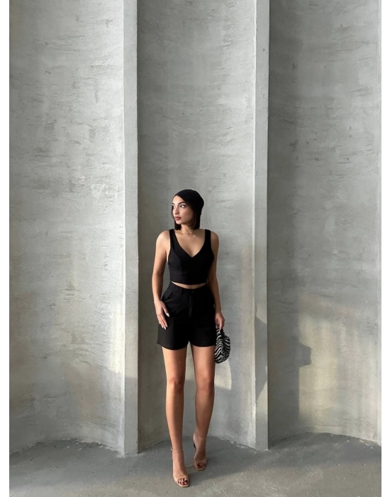 Şortlu Keten Takım