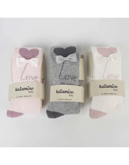 Sudan Aks Kız Bebek Külotlu Çorap K62302 Asorti