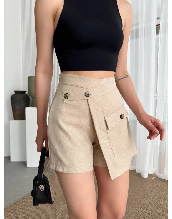 Tek Cepli Şort Etek