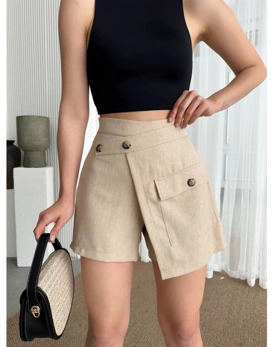 Tek Cepli Şort Etek