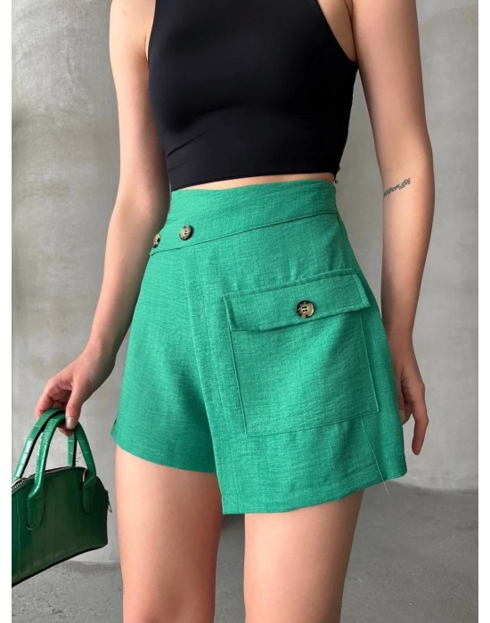 Tek Cepli Şort Etek
