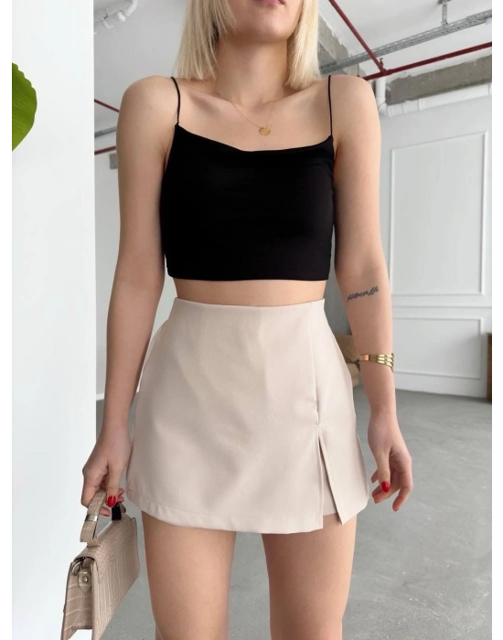 Tek Yırtmajlı Şort Etek