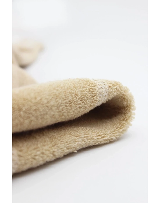 Tekli Kaymaz Mix Havlu Külotlu Çorap 50501 Bej