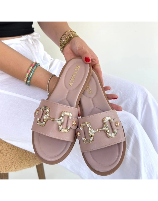 Toha Pudra Cilt Tokalı Terlik