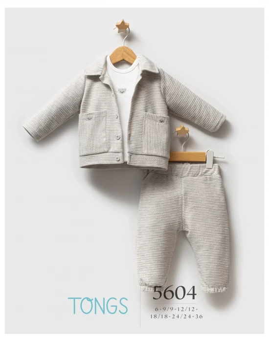 Tongs Baby Classic Bear 3lü Takım 5604 Gri