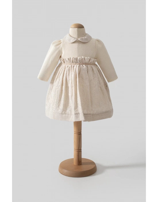 Tongs Baby Elbise 8050 Ekru