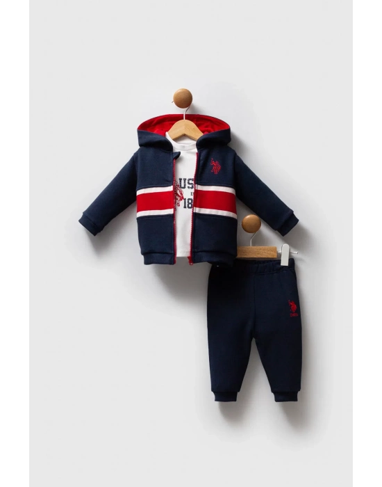 U.s. Polo Assn 3lü Takım Usb2553 Lacivert-kırmızı