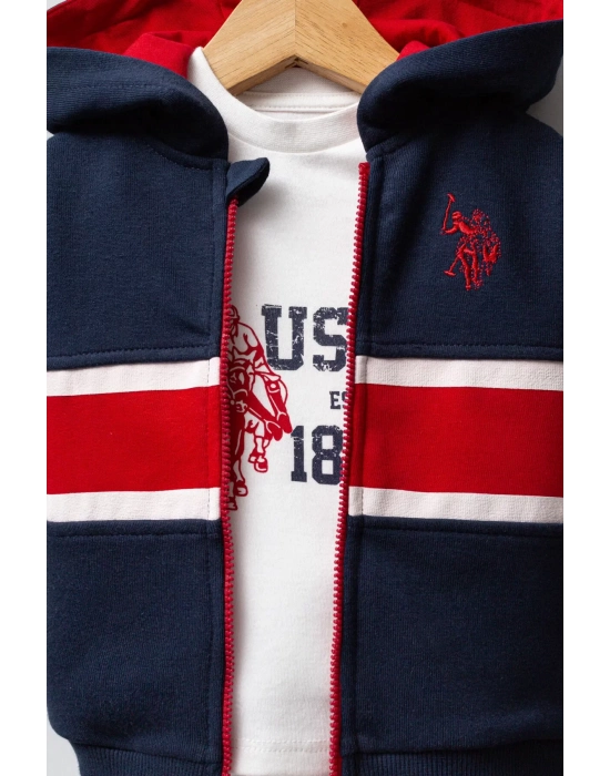 U.s. Polo Assn 3lü Takım Usb2553 Lacivert-kırmızı