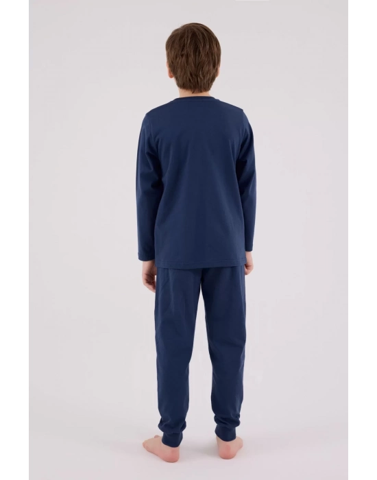 U.s. Polo Assn Uzun Kol Pijama Takım Us2233-4 Koyu İndigo