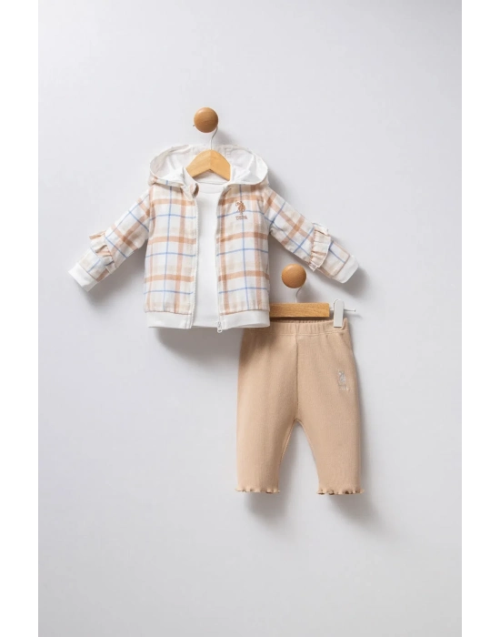 U.s Polo Bebek 3lü Takım Usb2382 Beyaz