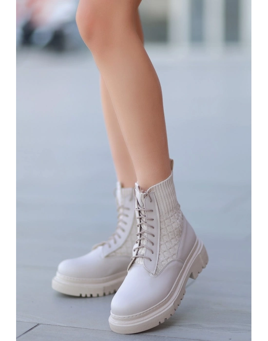 Utag Bej Cilt Bağcıklı Bot