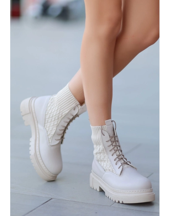 Utag Bej Cilt Bağcıklı Bot