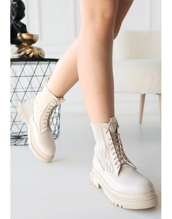 Utag Bej Cilt Bağcıklı Bot - Bamido