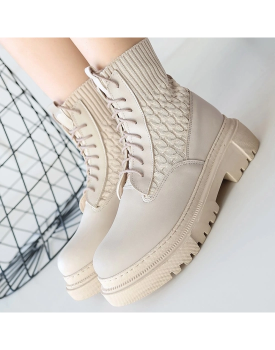 Utag Bej Cilt Bağcıklı Bot - Bamido