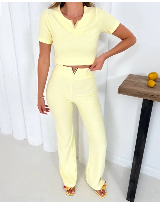 V Aksesuarlı Ottoman Takım Sarı S255850