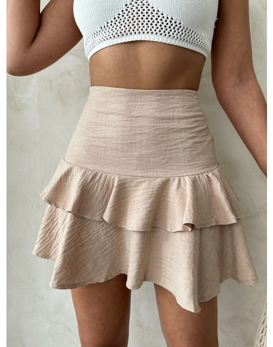 Valonlu Fırfırlı Etek S24681