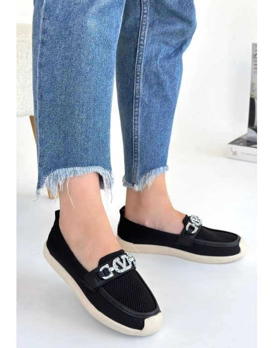 Wata Siyah Triko Babet Ayakkabı - Bamido