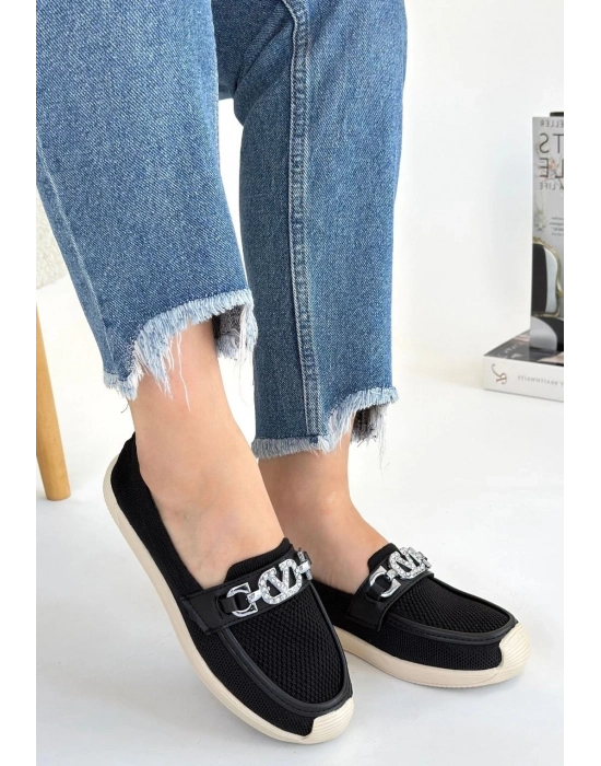 Wata Siyah Triko Babet Ayakkabı - Bamido