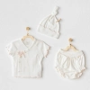 3lü Basic Bebe Takım Ekru