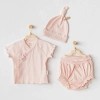 3lü Basic Bebe Takım Salmon
