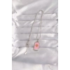 Bamido 316l Çelik Gümüş Renk Pembe Mineli Güneş Model Tarot Kolye - Lisinya