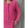 Ceketli Etek Takım Chl Kumaş Fuşya H24443