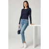 Çıtçıt Detaylı Bluz Lacivert T4343