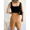 Dört Çıtçıtlı Gabardin Şort Etek S249001